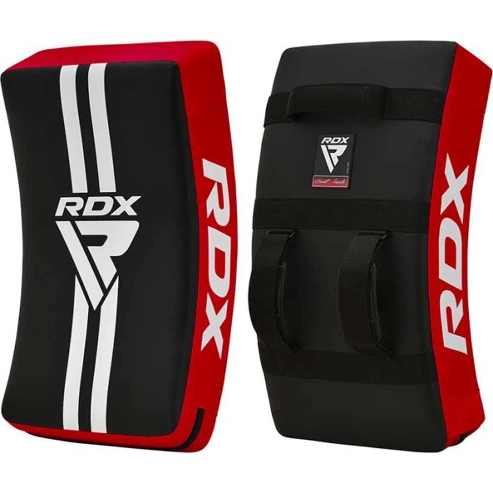 RDX GKS Jel Takviyeli Tekme Lapası Profesyonel Muay Thai, MMA ve Kick Boks Darbe Yastığı Siyah/Kırmı